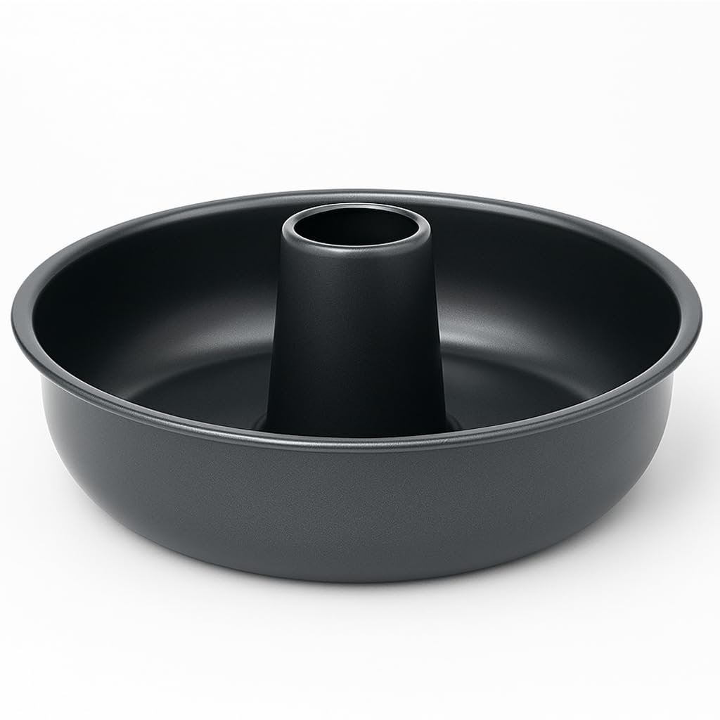 Space Home - Non-Stick Savarin Mould 26 cm - Carbon Steel Ring Cake Tin with Fixed Base - Perfect for Traditional Puddings, Deep Round Cakes & Quiches - Professional Bakeware for Home Bakers
