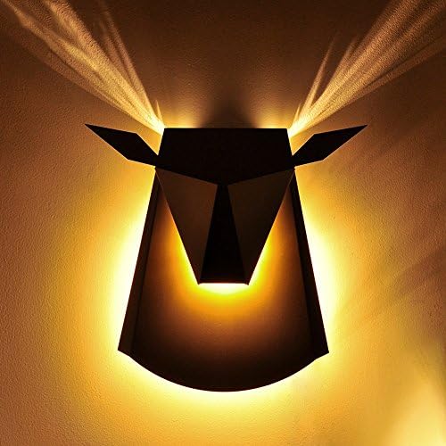 Modern Fashion Wall-mounted Deer Head Wall Lamp LED Ngau Tau Wall Light Nordic Artistic Creative Origami Decorative LED Aluminum Wall Lantern Background Wall Sconce for Corridor Staircase Night Light
