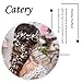 Catery Flower Bride Wedding Headband Silver Crystal Pearl Hair Vine Braid Headpiece Bridal Hair Accessories for Women (40CM) (A Silver)