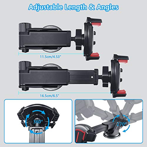 BOLWEO Car Phone Holder Mount Air Vent, Dashboard Cell Phone Holder, Car Phone Mount for Car Compatible with iPhone 12 Pro Max/11/11 Pro/11 Pro Max/XR/XS/8/7/6 Galaxy s20 Note 10 9 Plus (Red)