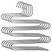 HOMEIDEAS Pants Hangers Space Saving S-Shape/Type Multi Layers Pants Hangers Stainless Steel Trousers Hangers for Pants Jeans Scarf(5 Layers,6Pcs)