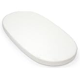 Stokke Sleepi Fitted Sheet V3 - Fans Grey | Compatible with Sleepi Bed V3 &amp; Mattress V3 - Washable - 100% Fine Cotton Percale