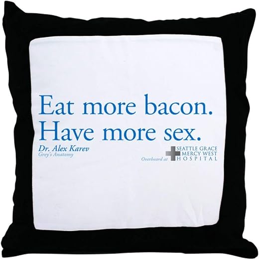 Amazon Com Cafepress Eat More Bacon Have More Sex Throw Pillow