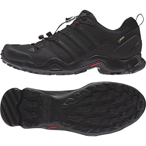 Adidas Outdoor Men's Terrex Swift R GTX Hiking Shoe, Black / Dark Grey / Power Red - 9 D(M) US