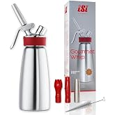 iSi Gourmet Whip (1 Pint) - Multifunctional Food Whipper for Warm &amp; Cold Application, Stainless Steel Cream Canister - Includes 3 Decorating Tips, Dishwasher Safe - Professional Culinary Tool