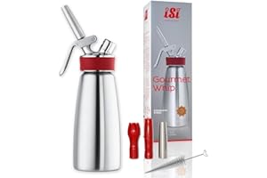 ISI Gourmet Whip Plus, 1-Pint, Brushed Stainless Steel, Cream Whipper