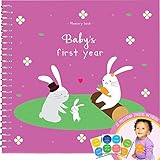 Unconditional Rosie Baby's First Year Memory Book With 12 Milestone Stickers, Bunny Edition