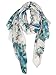 GERINLY Blue Turquoise Scarf Shawl Peony Print Beach Wrap Pretty Scarves for Women Hawaii Head Cover for Travel