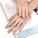 LOYALLOOK 1mm Stainless Steel Women's Plain Band Stacking Midi Rings Comfort Fit Wedding Band Ring (A:Flat 3pcs(white+gold+rose), 6)