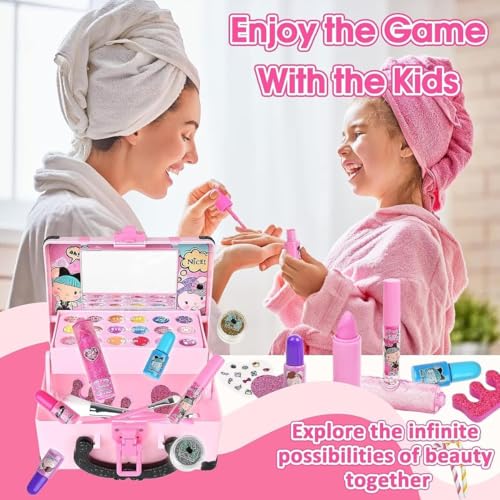 32 Peças Conjunto De Maquiagem Infantil Lavável Estojo Brinquedos Adequados Para Meninas