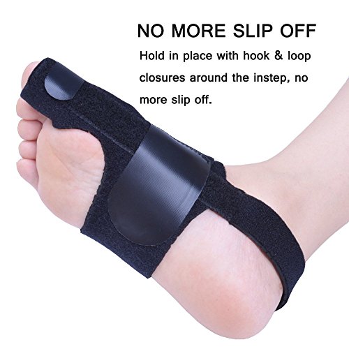 Bunion Corrector by Quanquer [Pair] - Bunion Splint Toe Straightener Brace for Hallux Valgus Pain Relief Fits Men & Women (Black) - Thumbnail 3