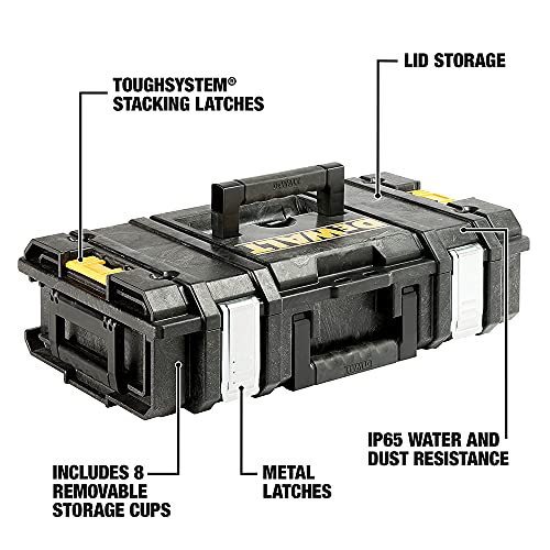 DEWALT Tough System Tool Box, Organizer, Metal Latches