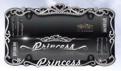 Princess Crown Crystal/Diamond Bling License Plate Frame