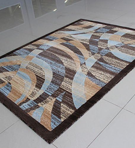 Homemusthaves Super Soft Geometric Carpet Rug Modern Contemporary Polyester Area Rug Carpet Living Room Bedroom Rug Carpet (8x10 Feet, Greige)