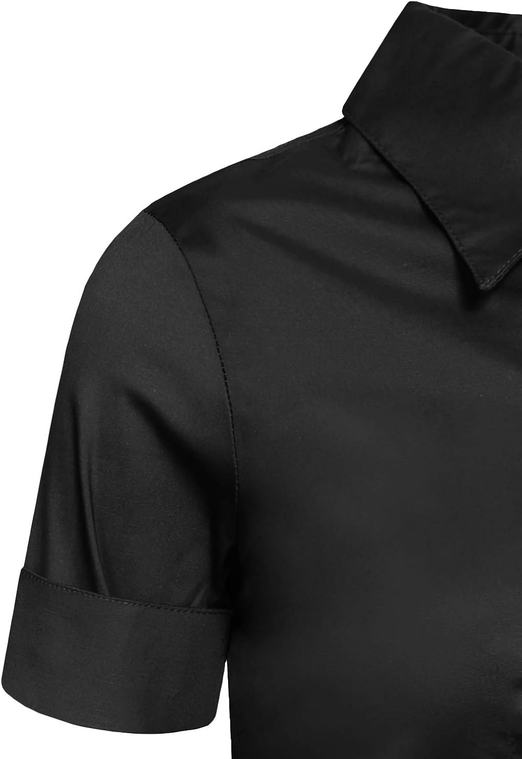 J. LOVNY Girl's Basic Casual Long Sleeve Roll Up Button Down Blouse Shirts: Clothing