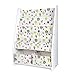 COOFOK Kids Bookshelf, Book Toy Rack Storage Organizer with 2 Packs Foldable Cube Bins (White)