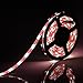 SUPERNIGHT LED Strip Lights Kit Waterproof 16.4FT 5050 RGB + Cool White Color Changing Flexible Rope Lights Waterproof 300 LEDs TV Back Lighting with Remote Controller and 12V Power Supply