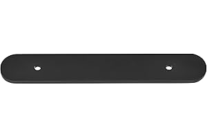 GLIDERITE HARDWARE GlideRite 6" Rounded Backplate 5-1/16" 128mm Center-Center, Matte Black - 6343-96-MB-1