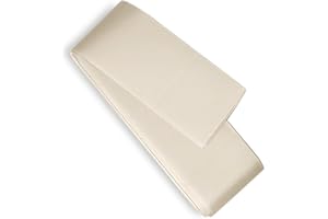 LAKESSTORY Ivory Satin Blanket Binding Tape 2" x 4 3/4 Yards – Single Fold Satin Quilt Binding for Blanket Edges, Glossy Polyester Trim for Sewing, Quilting, Baby Blankets, Crafts, and Fabric Projects