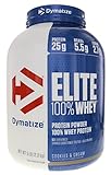 Dymatize Nutrition Elite Whey Protein Powder, Cookies & Cream, 5 Pound