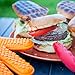Silicone BBQ Gloves / Cooking Gloves - Premium Quality Kitchen Mitts for Barbecue, Baking, Grilling [Plus Stainless Steel Cooking Tongs as Bonus] - 425 F Heat Resistant Oven Mitts