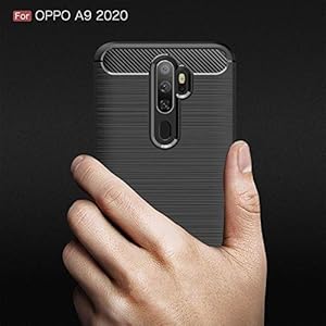 Cover Oppo A5 2020/OPPO A9 2020 + Pellicola Protettiva, TPU Antiscivolo Fibra di Carbonio Custodia per Oppo A5 2020/OPPO… - immagine 4