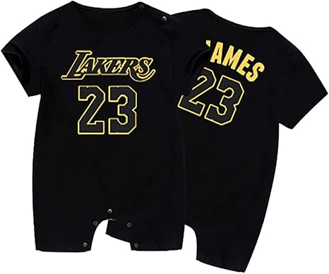 Children S Basketball Uniform Lakers No 24 Children S Jumpsuit James No 23 Basketball Jumpsuit Birthday Gifts Fans Gifts 0 3 6 12 Months Amazon Co Uk Sports Outdoors