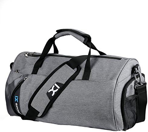 Mijoy Duffle Bag Packable Waterproof Nylon Tear Resistant Adjustable Shoulder Strap For Women Men Gym Camping Travel Sport Grey