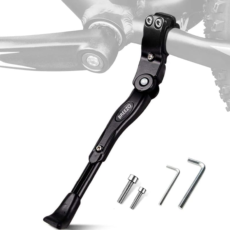 BREEZO Adjustable Bicycle Kickstand Aluminum Alloy with Anti Slip Feet