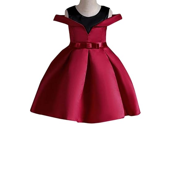 one piece dress in maroon colour