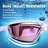 GAOGE-Swim-Goggles-Swimming-Goggles-Swim-Cap-Case-Nose-Clip-Ear-Plugs-Triathlon-Swim-Goggles-Anti-Fog-Shatterproof-UV-Protection-for-Adult-Men-Women-Youth-Kids-Child-Lake-Red