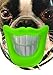 Kseven Dog Mouth Toys, Big Lip Silicon Rubber Smile Teeth Toy for Pet Dogs with Squeak Squeaky Sound. Funniest Dog Play Toy. GREEN