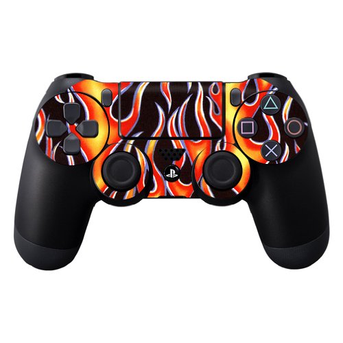 MightySkins Skin Compatible with Sony PS4 Controller - Hot Flames | Protective,…