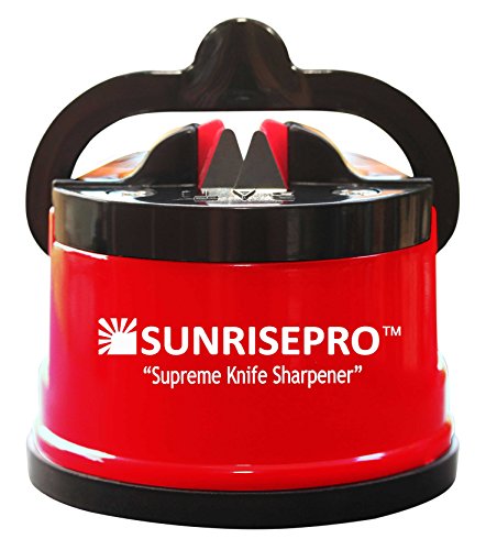 SunrisePro Knife Sharpener, USA patented, Original, Red