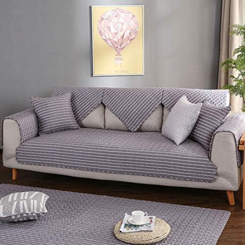 Royhom Sofa SEAT Cover Sofa Protector Keeps Furniture Safe from Kids Dogs Pets (Not Include Backrest & Armrest Cover) Stripe 35" x 63" (1pc)