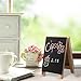 Tabletop Mini Wooden Easel Chalkboard Sign, Erasable Double-Sided Message Memo Board - MyGift