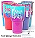 Large Mama Bear Travel Tumbler | Temperature-Regulated | Stainless Steel Insulated Metal Cup | Pink Purple Teal | Purple Lid | Women, Mom Life, Birthday, Mother's Day