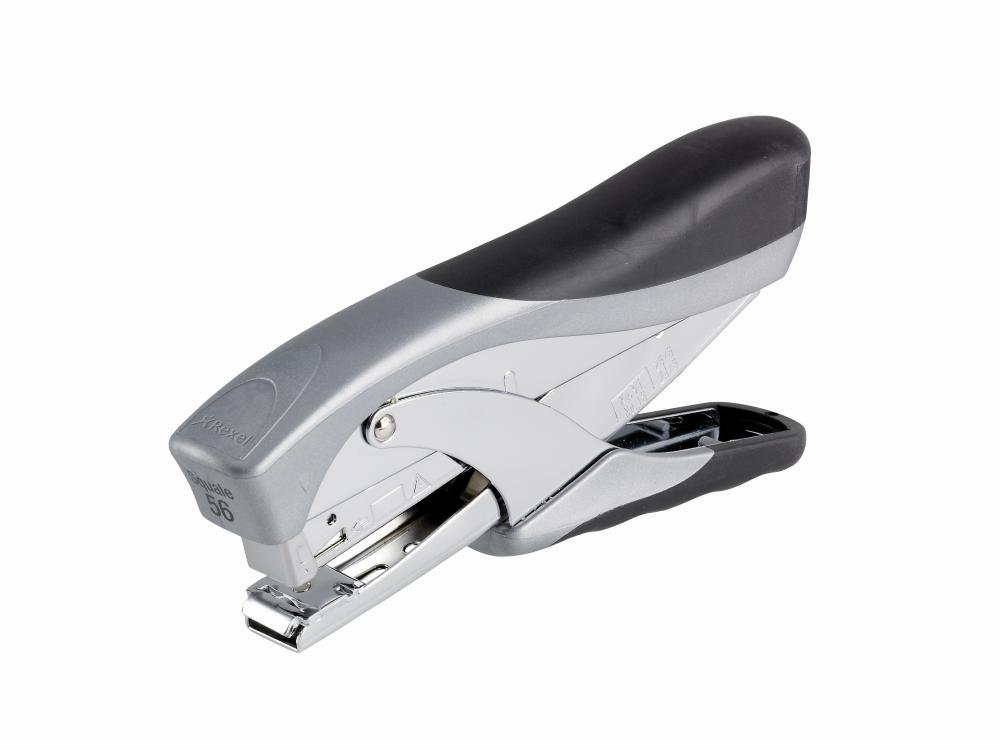 Rexel Office 56 Metal Stapling Pliers, 25 Sheet Capacity, Uses 24/6 and 26/6 Staples, Metal, Silver, 2600001