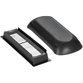 Refrigerator Roof Vent Cover Kit 3311236.024, Fits RV Camper Trailer, Vent Base and Cap, Black