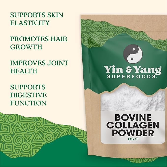 Collagen Powder 1kg | Hydrolysed Bovine | Skin Hair Nails Joints | Hydrolysed bovine collagen dissolves quickly without affecting taste. Ideal for coffee, tea and smoothies.