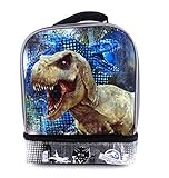 Jurassic World Drop Bottom Reflective 9 inch Lunch Box - Grey and Black