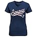 Outerstuff NFL New England Patriots Super Bowl 51 Brandish Trophy V-Neck Short Sleeve Tee, Navy, Large (14)