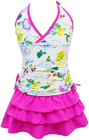 qyqkfly Girls Kids Tankini 2 Piece 4Y-15Y Florence Pineapple Adjustable Swimsuits (FBA) …