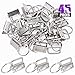 Swpeet 45Pcs Sliver 1 Inch Key Fob Hardware with Key Rings Sets, Perfect for Bag Wristlets with Fabric/Ribbon/Webbing/Embossed and Other Hand Craft - 25mm