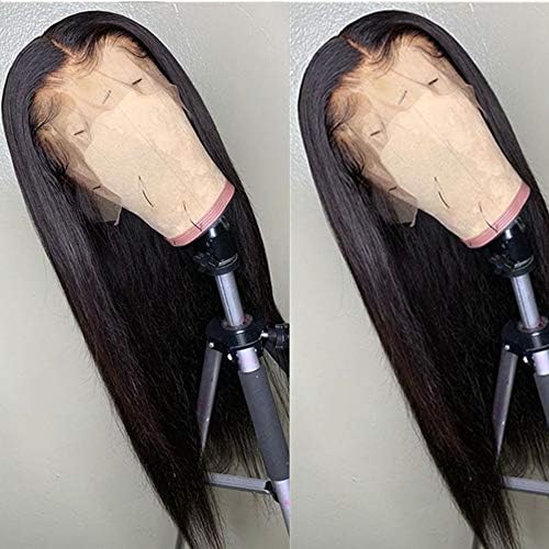BEEOS 9A 360 Lace Frontal Straight Wig with Baby Hair,Pre Plucked and Bleached Knots, Brazilian Virgin Remy Human Hair Wigs for Black Women(10 Inch)