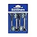 SoniShare Diamond Clean Replacement Heads for Philips Sonicare Toothbrushes, 4 Pack