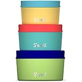 S'well Stainless Steel Food Canister Set Of Three, 10oz, 16oz, and 24oz, Tropical Smoothie, Single Walled Durable Construction, BPA Free, Dishwasher Safe