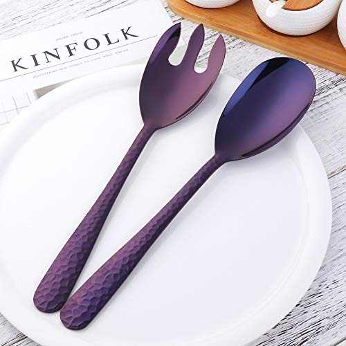 Bisda Salad Spoon and Fork Set, 12 Inch Stainless Steel Salad Server