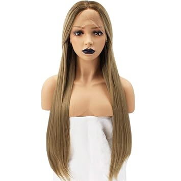 Amazon Com Anogol Hair Cap Blonde Ombre Lace Front Wig With