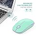 Jelly Comb 2.4G Slim Wireless Mouse with Nano Receiver, Less Noise, Portable Mobile Optical Mice for Notebook, PC, Laptop, Computer, MacBook MS001 (Green and Purple)